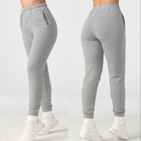 🆕JOAH BROWN STONE GREY FITTED HIGH-WAIST EMPIRE JOGGERS WITH SIDE POCKETS NWT - Picture 3 of 12